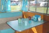 Restored Dining Area in Vintage Shasta Travel Trailer